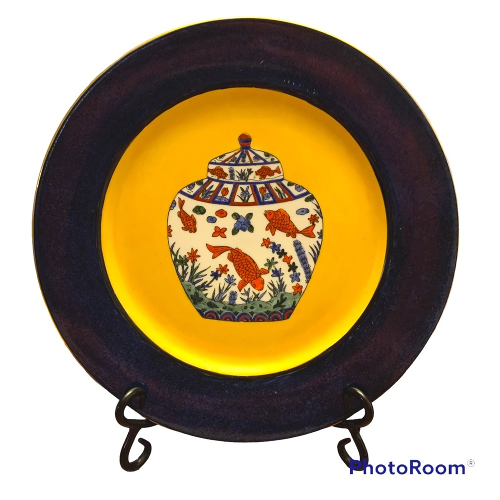 Asian Style Hand Painted Plate
